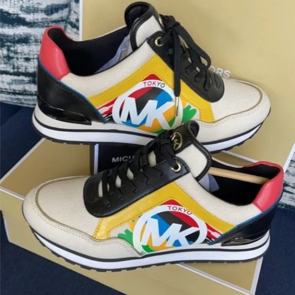 Michael Kors Maddy Trainer Heavy Canvas Cream Multi WMNS - Picture 1 of 16